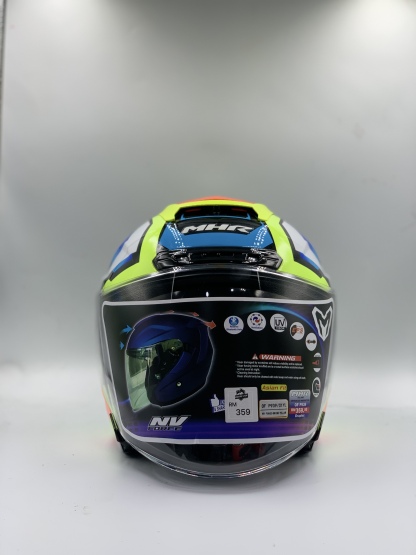 MHR Helmet Open Face BRINK YELLOW GRAPHIC (SIRIM)